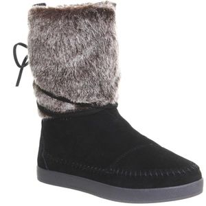 Toms Nepal Suede Faux Fur Cuff Boot